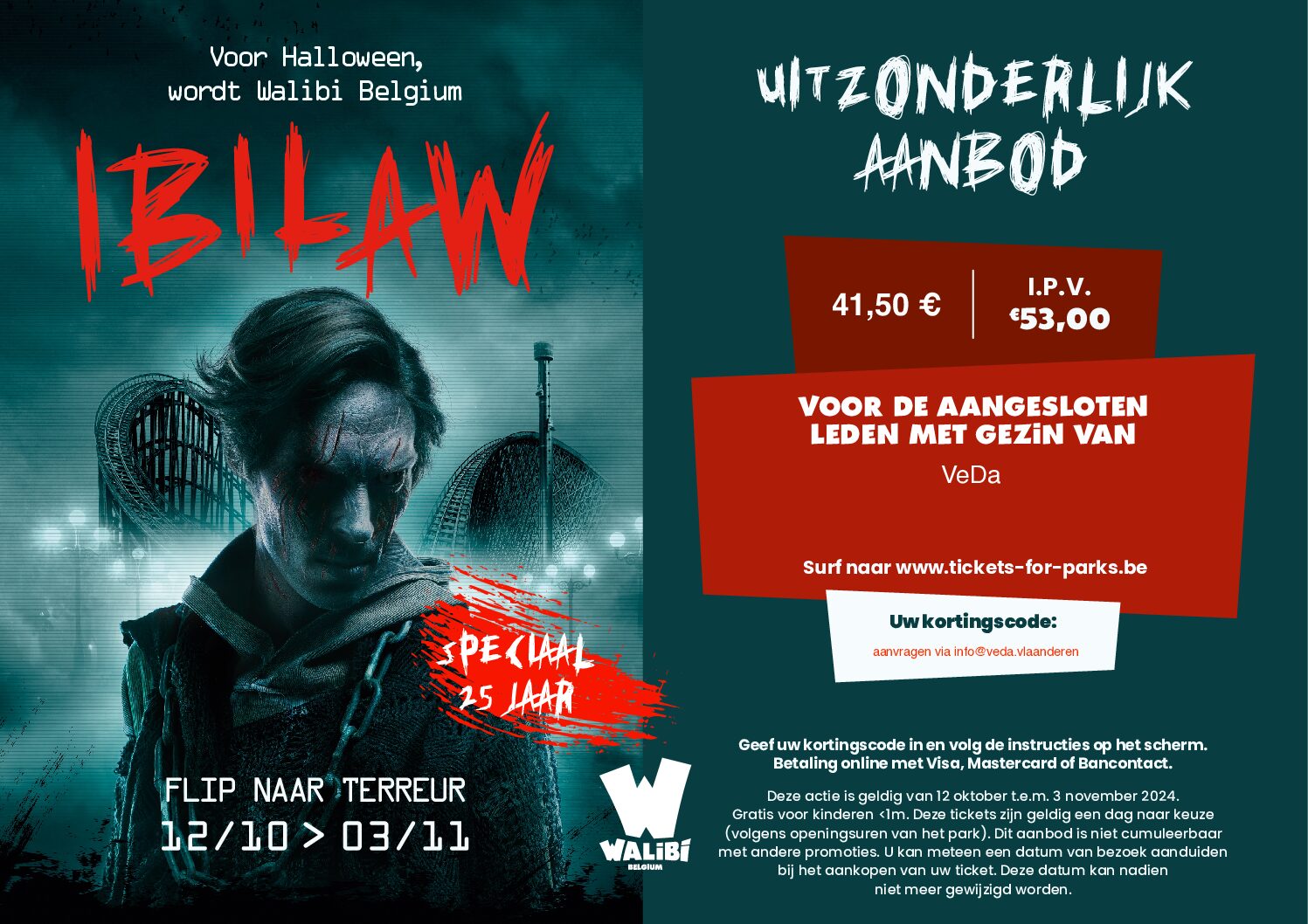 🎃 Exclusieve Korting voor Leden op Halloween Tickets voor Walibi en Bellewaerde! 🎃